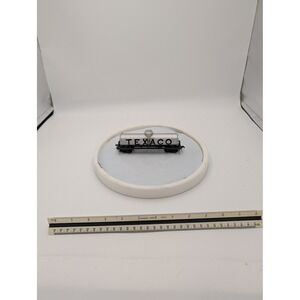 Texaco HO Scale Tank Car Silver Black Petroleum Model Train Rolling Stock
